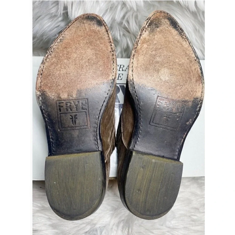 FRYE Billy Urban Cowboy Shooties Distressed Western Ankle‎ Boots 6.5